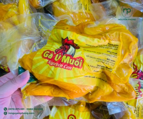 in tem gà ủ muối đẹp mắt